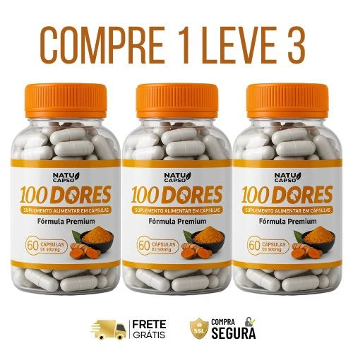 100 Dores 60cps Original - Alívio Rápido e Conforto Para seu Corpo - Oferta Especial + Frete Grátis