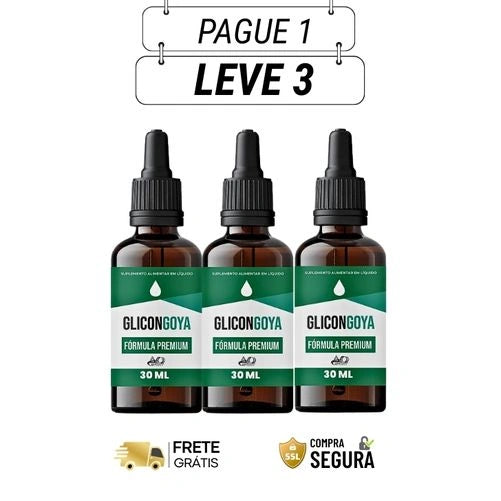 Glicongoya 30ml - Equilíbrio Natural e Bem-Estar em Gotas - Kits com 2, 3, 4, 5 e 6 Frascos - Frete Grátis