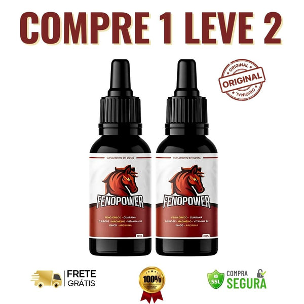 Feno Power 30ml Original - Mais Energia e Potência - ESCOLHA ABAIXO A SUA OFERTA - 2 ou 4 FRASCOS - FRETE GRÁTIS