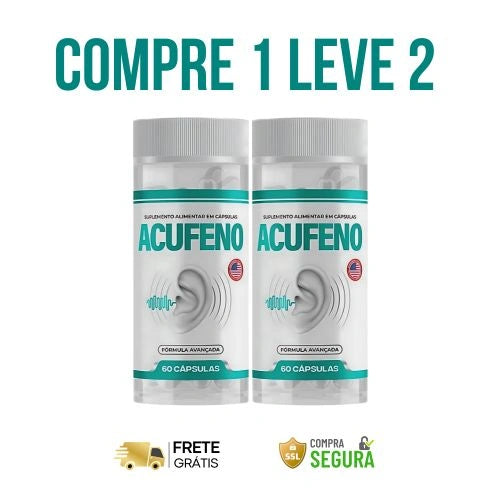 Acufeno 60cps Original - Bem-Estar Auditivo Que Você Sente a Cada Dia - Kits com 2 e 4 Frascos - Frete Grátis