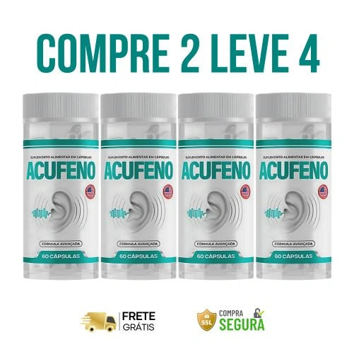 Acufeno 60cps Original - Bem-Estar Auditivo Que Você Sente a Cada Dia - Kits com 2 e 4 Frascos - Frete Grátis