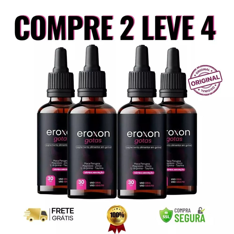 Eroxon 30ml Original - Desbloqueie Sua Potência e Surpreenda - ESCOLHA ABAIXO A SUA OFERTA - 2 ou 4 FRASCOS - FRETE GRÁTIS
