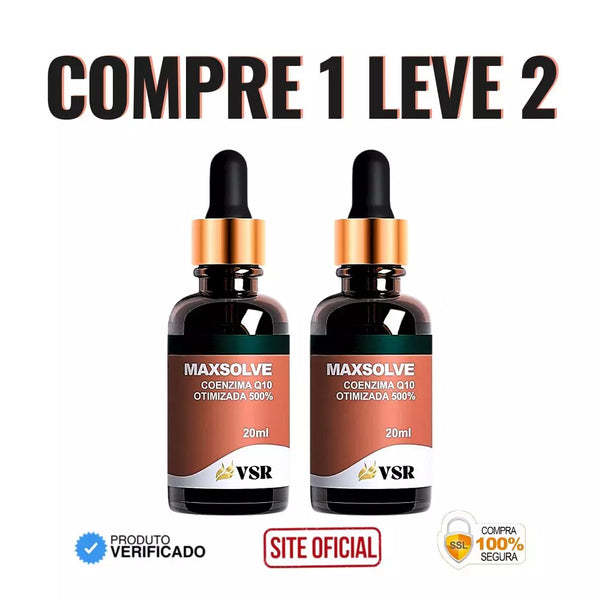 MaxSolve 20ml: A Magia da Coenzima Q10 na Sua Forma Mais Pura - Oferta Exclusiva + Frete Grátis