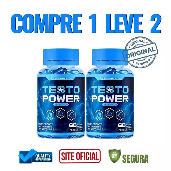 Testo Power 60cps Original - Máxima Potência Sexual e Vitalidade Masculina -  ESCOLHA UMA DAS OPÇÕES ABAIXO - 2 ou 4 FRASCOS - FRETE GRÁTIS