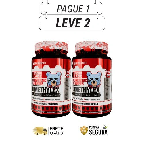 Dimethylex 60 Cápsulas- Energia, Foco, Definição e Desempenho - Kits com 2 e 4 Frascos - Frete Grátis