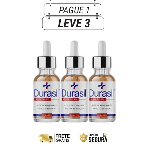 Durasil Sérum 30ml - Confiança, Sensibilidade e Controle Total - Kits com 2 e 4 Frascos - Frete Grátis