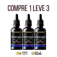 Enlargon 30ml Original - Mais Desejo, Energia e Confiança - Kits com 3 e 5 Frascos - Frete Grátis