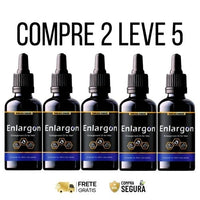 Enlargon 30ml Original - Mais Desejo, Energia e Confiança - Kits com 3 e 5 Frascos - Frete Grátis