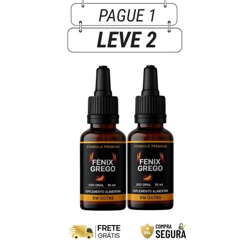Fenix Grego 30ml - Ative seu Prazer com mais Intensidade, Firmeza e por Mais Tempo - Kits com 2, 4 e 6 Frascos - Frete Grátis