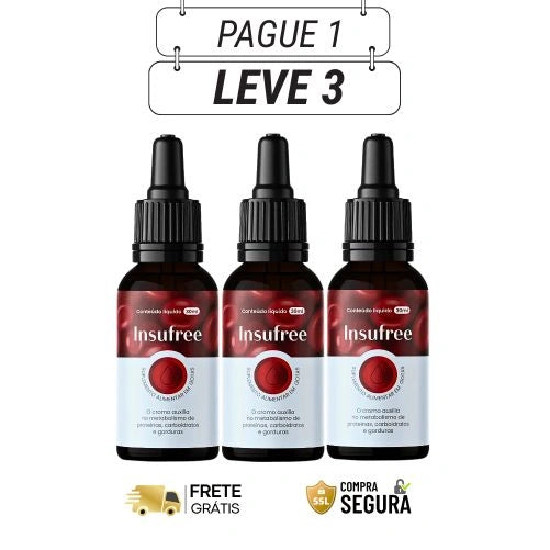 Insufree 30ml Original - Energia e Qualidade de Vida Todos os Dias - Kits com 3 e 5 Frascos - Frete Grátis