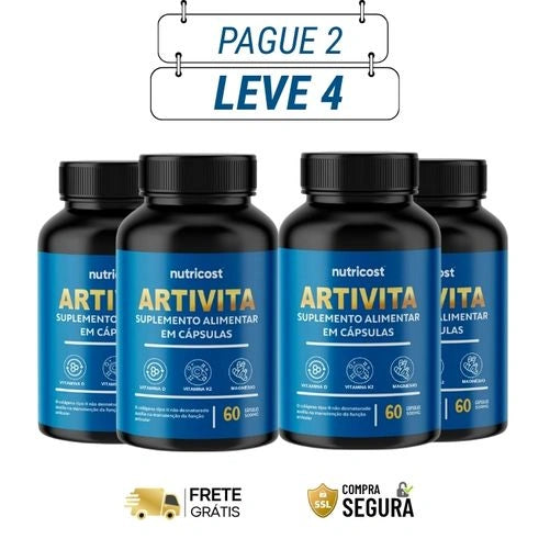 Artivita 60 Cápsulas - Mais Força, Mobilidade e Bem-Estar - Ofertas com 2 e 4 Frascos - Frete Grátis