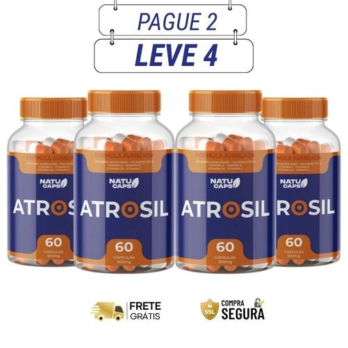 Atrosil 500mg 60 Caps - Alívio Real e Fortalecimento das Articulações - Ofertas com 2 e 4 Frascos - Frete Grátis
