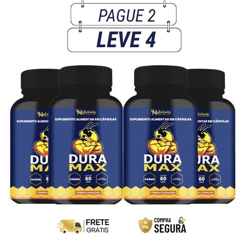 Dura max 60 Cápsulas Original- Energia, Desempenho, Confiança e Vitalidade - Kits com 2 e 4 Frascos - Frete Grátis