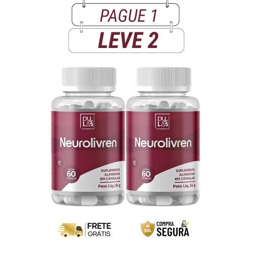 NeuroLivren 60 Cápsulas - Conforto e Bem-Estar em Cada Cápsula - Kits com 2 e 4 Frascos - Frete Grátis