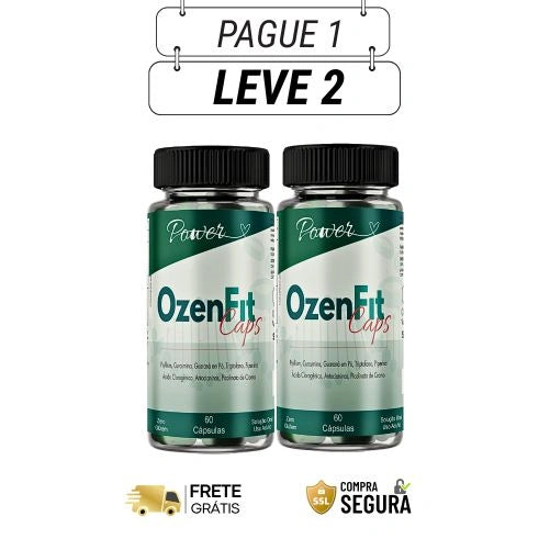 Ozenfit Caps 60 Cápsulas - Emagreça Rapidamente com Foco e Energia - Kits com 2, 3, 4 e 5 Frascos - Frete Grátis