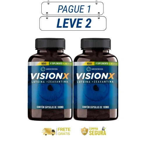 Vision X  60 Cápsulas - Sua Visão Merece Esse Cuidado - Ofertas com 2 e 4 Frascos - Frete Grátis