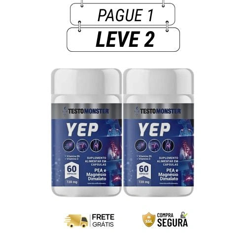 Yep 60 Cápsulas - Fórmula Natural Completa - Kit com 2 e 4 Frascos - Frete Grátis